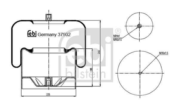 FEBI BILSTEIN dėklas, pneumatinė pakaba 37902